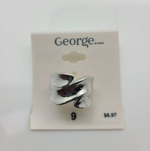 Silver Spiral George Ring